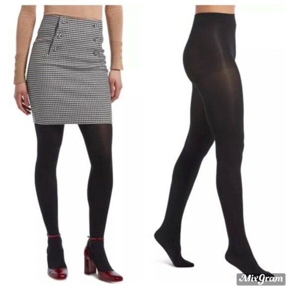 HUE Accessories Hue Control Top Luster Tights Black Size Lxl Poshmark